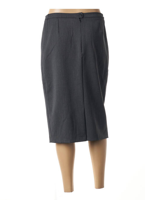 Jupe mi-longue coupe droite gris GUY DUBOUIS femme