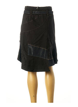 Jupe mi-longue coupe droite noir FRED SABATIER femme