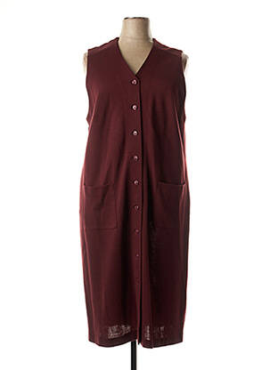 Robe mi-longue sans manche sans manche rouge FRANCOISE F femme
