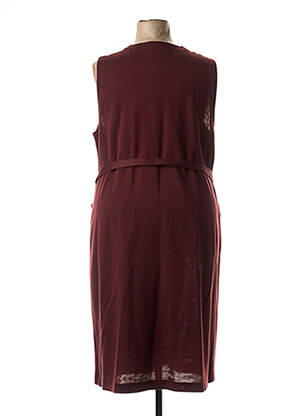 Robe mi-longue sans manche sans manche rouge FRANCE RIVOIRE femme