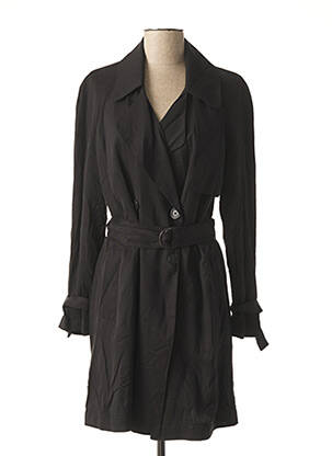 Manteau long noir DEUX TWO pour femme