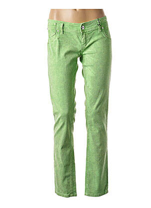 Pantalon slim vert FREESOUL pour femme