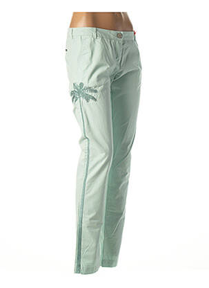 Pantalon chino taille basse taille basse vert MAISON SCOTCH femme