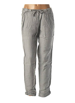 Pantalon 7/8 gris LE TEMPS DES CERISES pour femme