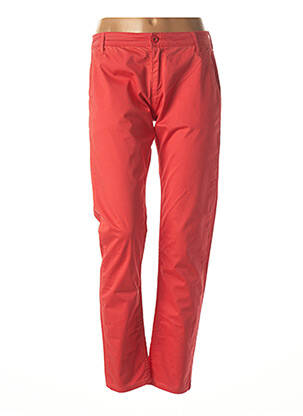 Pantalon chino rouge LE TEMPS DES CERISES pour femme