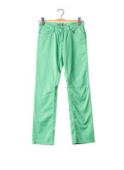 Pantalon slim vert LITTLE MARCEL pour fille seconde vue