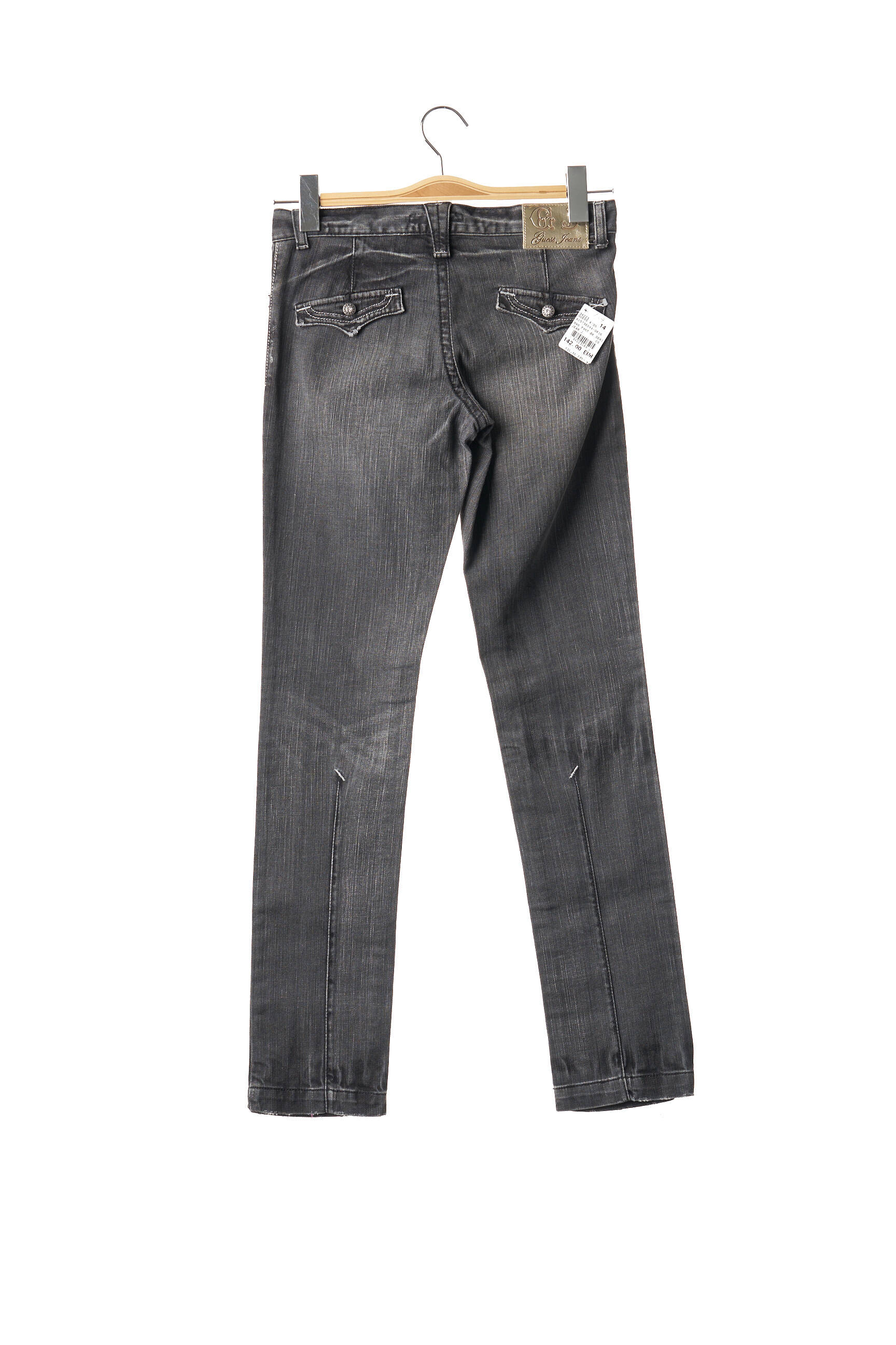 Pantalon slim taille normale gris GUESS JEANS fille