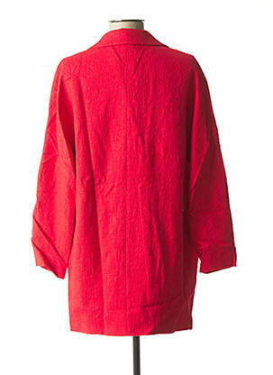 Manteau long coupe droite sans capuche rouge BENETTON femme