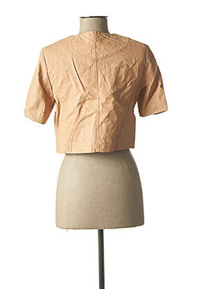 Veste simili cuir coupe cintrée beige SISLEY femme