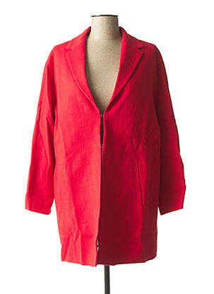 Manteau long rouge BENETTON pour femme
