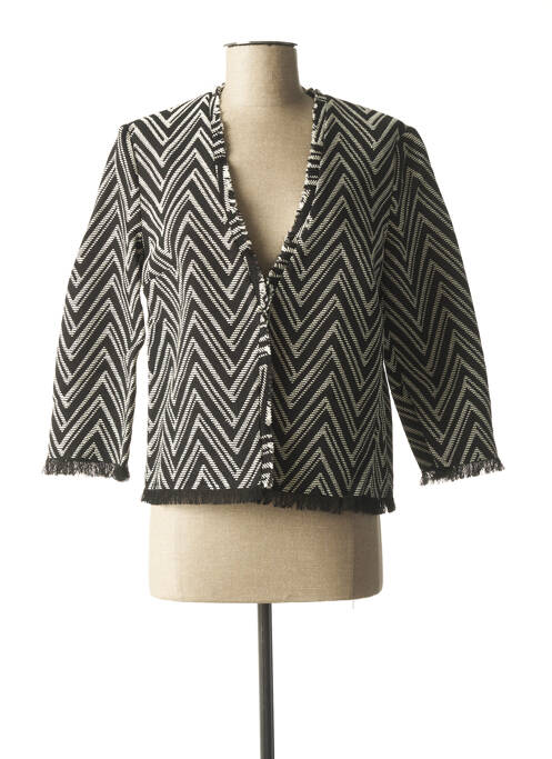 Veste chic col v noir SISLEY femme