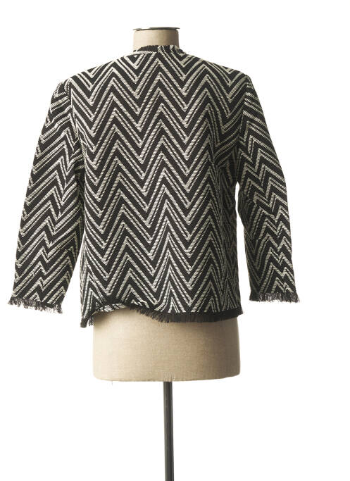 Veste chic col v noir SISLEY femme
