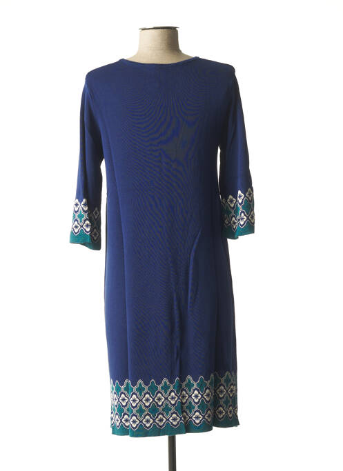Robe mi-longue bleu BENETTON pour femme