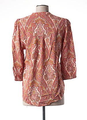 Blouse imprimé fantaisie manches 3/4 orange SISLEY femme