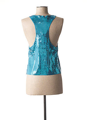 Gilet sans manche col v bleu BENETTON femme