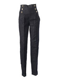 Pantalon droit bleu BENETTON femme