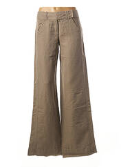 Pantalon large marron BENETTON pour femme seconde vue