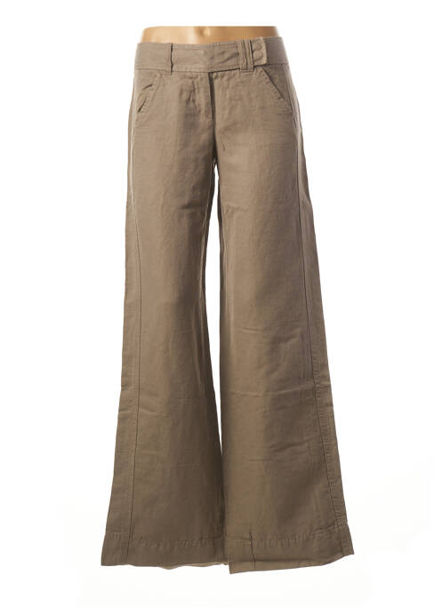 Pantalon large marron BENETTON pour femme