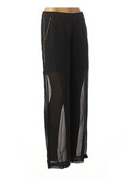 Pantalon droit tissage crêpe noir SISLEY femme