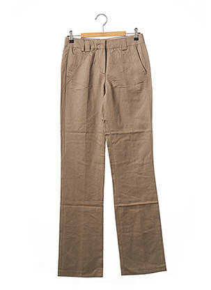 Pantalon droit taille normale taille normale marron BENETTON femme