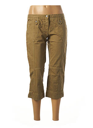 Pantacourt coupe droite taille basse vert SISLEY femme