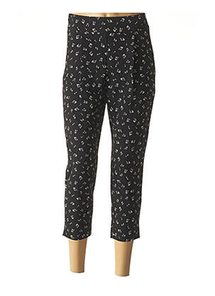 Pantacourt taille haute taille haute noir SISLEY femme