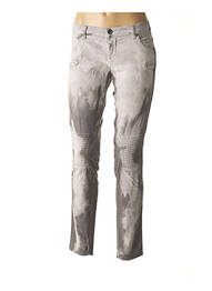 Jeans skinny tissage brut taille normale gris SISLEY femme