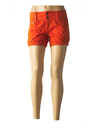 Short fermeture zippée sous rabat boutonné taille normale orange SISLEY femme