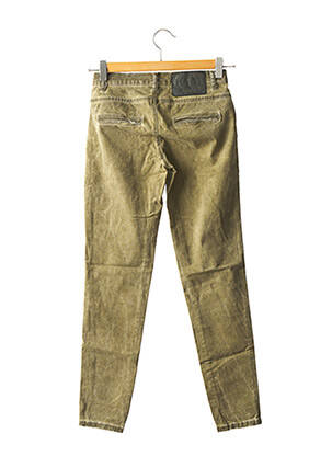 Jeans coupe slim broderie rivets taille normale vert SISLEY femme