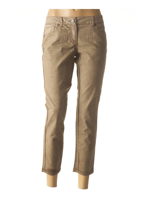 Jeans coupe slim beige SISLEY pour femme