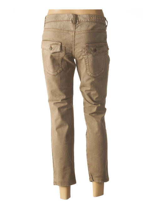 Jeans coupe slim beige SISLEY pour femme