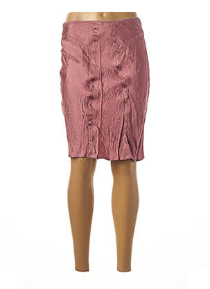 Jupe mi-longue taille élastique rose SISLEY femme