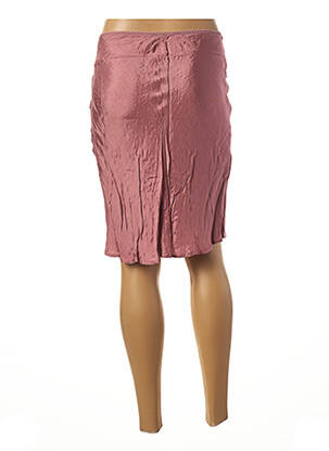 Jupe mi-longue taille élastique rose SISLEY femme