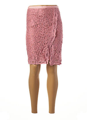 Jupe mi-longue doublure rose BENETTON femme