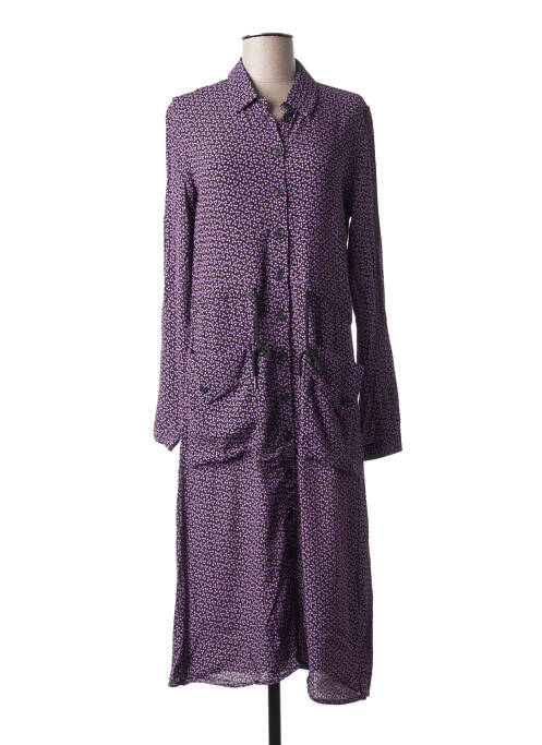 Robe mi-longue violet ALMAE pour femme