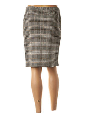 Jupe mi-longue coupe droite beige OUI femme
