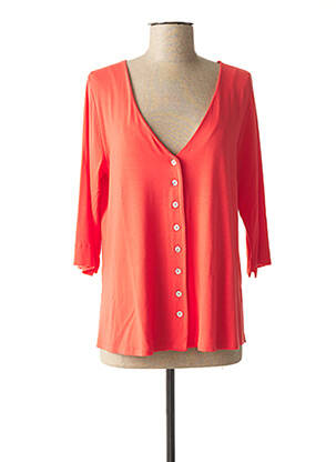 Gilet manches longues manches 3/4 rose TINTA STYLE femme