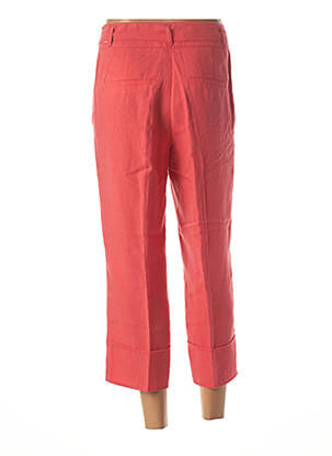Pantalon 7/8 fermeture zippée sous rabat avec crochet taille normale rouge BETTY BARCLAY femme