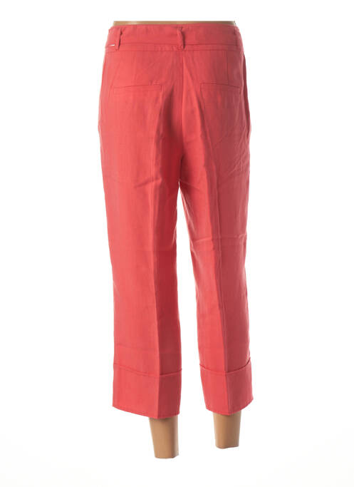 Pantalon 7/8 fermeture zippée sous rabat avec crochet taille normale rouge BETTY BARCLAY femme