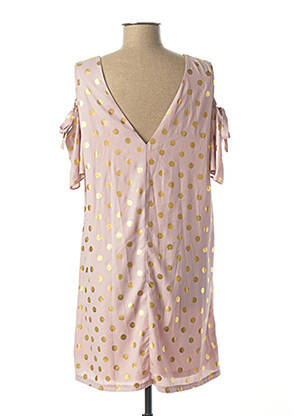 Robe mi-longue col rond rose SOPHYLINE femme