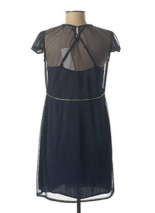 Robe mi-longue manches courtes manches courtes bleu INFINITIF femme