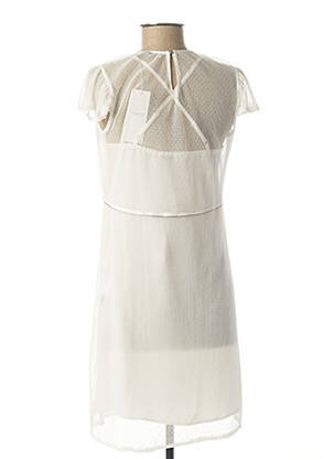 Robe mi-longue manches courtes manches courtes blanc INFINITIF femme