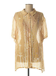Chemisier manches courtes manches courtes jaune ZAPA femme