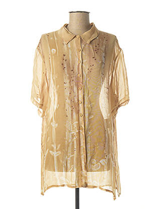 Chemisier manches courtes manches courtes jaune ZAPA femme
