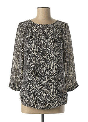 Blouse imprimé fantaisie manches 3/4 noir MUSE OF LOVE femme