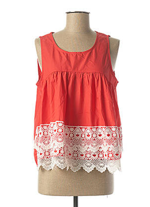 Top sans manche sans manche rouge SENES femme