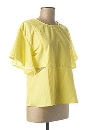 Blouse tissage popeline jaune SOPHYLINE femme