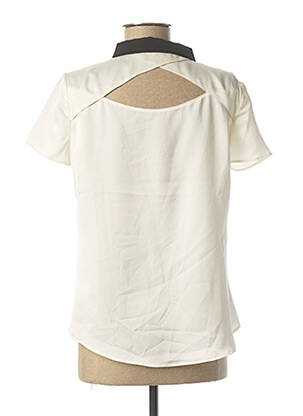 Blouse légère et transparente manches courtes beige INFINITIF femme