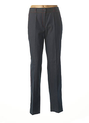 Pantalon chino fermeture zippée sous rabat boutonné taille normale bleu ARTISTA ROMA femme