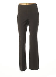 Pantalon droit tissage crêpe taille normale marron JC TRIGON femme